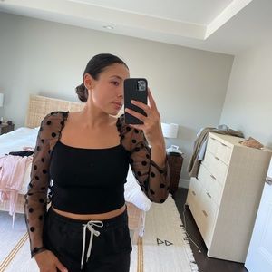 Zara polka dot top size M